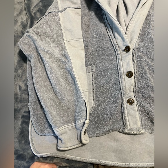 Free People Jordan Oversized Blue Jacket - Picture 3 of 12